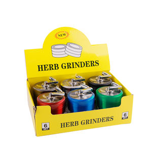 Nouveau broyeur de tabac à manivelle coloré de rectifieuse d'herbe de magasin de fumée créatif avec la fenêtre - Product Image 2