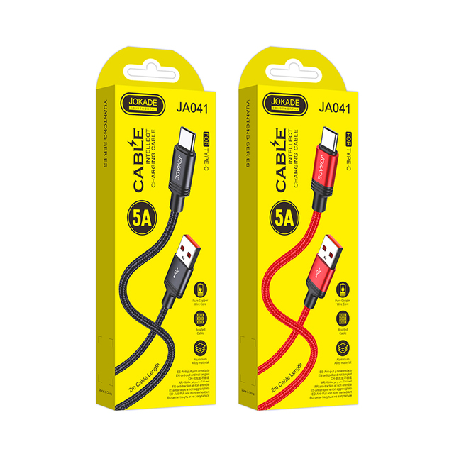 JOKADE Data Transmission 2m Type-C Intelligent Fast Charging Data Cable for Type-C Smartphones
