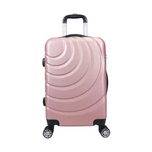 กระเป๋าเดินทางอัจฉริยะสำหรับเด็กผู้หญิงทำจาก ABS + PC 4ล้อแบบสั่งทำสีชมพูทนทาน