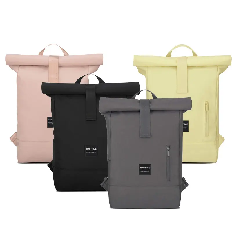 Vente en gros d'usine sac à dos pliable décontracté de grande capacité pour ordinateur portable sac à dos de voyage léger en polyester avec logo personnalisé