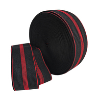 Sangle élastique de haute qualité en polypropylène de 7 cm, noire/rouge, pour canapé, personnalisée, antidérapante, tissée, marque ZHIHE, Chine, pour meubles de canapé et maison