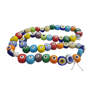 1,5X1,2 cm Evil Eye Bead Shell Bone & Coral Beads Produit monobloc - Product Image 2