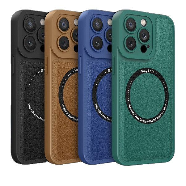 Wholesale PU Leather Shockproof Phone Case for Iphone 14 13 Pro Max Phone Case With Magnetic Designer Leather Back Case Cover