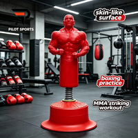 Mannequin d'entraînement de boxe autoportant en silicone PILOT SPORTS, avec base à ressorts en acier et absorption des chocs