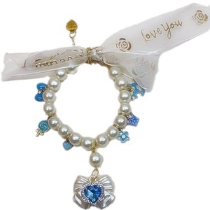 <b>Pet</b> Pearl Crystal Necklace Adjustable Sweet Style Dog Cat <b>Collar</b> Jewelry Accessory All Seasons - Product Image 4