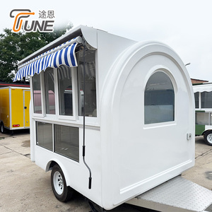 Chariot à café mobile entièrement équipé, remorque de restauration de rue pour glaces, pizzas, grillades, petite remorque de concession à vendre directement d'usine - Product Image 3