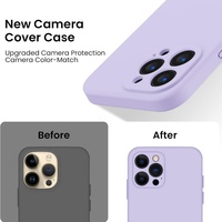 Funda de teléfono de silicona líquida para Iphone 17 16 15 Plus 14 13 12 11 Promax Gel suave de goma a prueba de golpes forro protector de microfibra