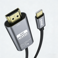 Cable USB C a HDMI Qiulink 4K 60Hz de 2M, Adaptador de Aleación de Aluminio Tipo C a HDTV para Laptop MacBook Pro Air a Monitor TV