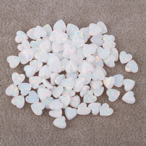 <span class=keywords><strong>Opale</strong></span> Giapponese Bianco a Forma di Cuore con Fondo Piatto, Pietra Preziosa <span class=keywords><strong>Opale</strong></span> - Product Image 3