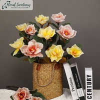 Kunstzijde Magnolia Bloemen Tak Kunstbloemenarrangement Lange Steel voor Bruiloft Huisdecoratie