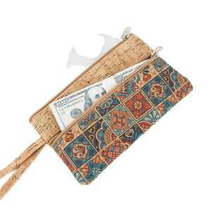 Eco-Friendly Custom Cosmetics Case & Wallet Portuguese Cork Protection <b>Long</b> Size Multi-Function Vegan Women's Travel <b>Bag</b> - Product Image 1