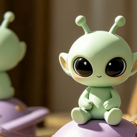 Sculptures d'Aliens Mignons Personnalisables BZY – Modèles d'extérieur ou de bureau pour la décoration de la maison ou du jardin – Statues en résine