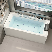Baignoire Spa Ovale Moderne Commerciale pour Hôtel, Bain à Remous Hydrothérapeutique Chauffé en Acrylique pour Villa et Salle de Bain de Resort, OEM