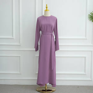 عباءة Loriya للملابس الإسلامية موديل 2025 فستان ماكسي طويل الأكمام، فساتين نسائية مع حزام، ملابس نسائية، عباءة للنساء، فستان إسلامي للمرأة المسلمة - Product Image 2