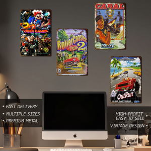 Plaques en métal de haute qualité, affiches vintage classiques sur le thème de la télévision et des jeux, échantillon gratuit, plaques décoratives en fer pour la décoration murale de la dépendance masculine et de la maison - Product Image 2