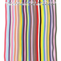Corde de protection de câble de données de téléphone portable Corde de protection de câble de données tricolore de 1.4m Ressort de protection de câble de casque 3 en 1