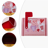 Nouvelle boîte cadeau portable en fer forgé en forme de boîte aux lettres pour la Saint-Valentin, grande enveloppe pour une ambiance intérieure chaleureuse