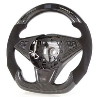 Volant sport en cuir et fibre de carbone de haute qualité avec LED pour Série 5 E60 E61 530 523 525