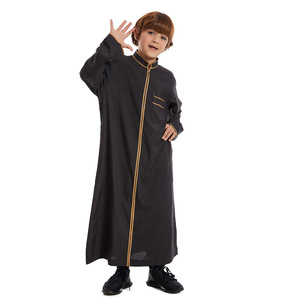 Nueva Moda Musulmana para Niños, Ropa Infantil, Túnica Árabe para Niños, Thobe Islámico con <span class=keywords><strong>Cremallera</strong></span>, Túnica Infantil - Product Image 5