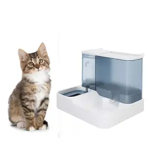 Best-Seller Pet Alimentação Automática Dispensador De Água Cão E Gato Recipientes De Alimento Água Potável Levantada Prato Vertical Tigela Dupla