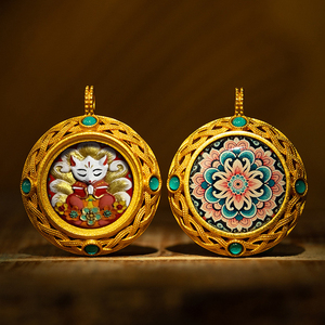 Tsa Tsa Thangka en cuivre peint à la main, Zhakilam, huit grands gardiens, accessoires en relief, Tara verte, Manjushri, cinquième Seigneur, haut niveau - Product Image 2