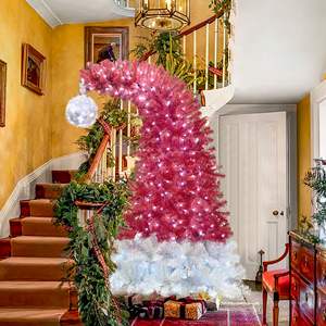 Db Artificial <b>Christmas</b> <b>Tree</b> 6ft Santa Hat Style Hinged Fir <b>With</b> Led <b>Lights</b> Indoor Holiday Decor - Product Image 5