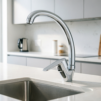 Robinet de cuisine au design moderne, installation sur plan, corps en alliage de zinc, noyau en céramique, adapté aux cuisines d'hôtels et d'appartements
