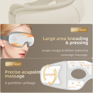 Masque oculaire massant <span class=keywords><strong>intelligent</strong></span> pliable avec chaleur, vibrations, musique pour le sommeil, compression d'air, Bluetooth, USB Type-C – Cadeau pour les yeux - Product Image 4