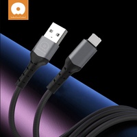 3A Kabel Data Kepang Nilon Mikro Tipe-c Usb C Kabel Usb Pengisian Cepat 1Meter untuk Perangkat Pintar dengan Stok Pengiriman Cepat