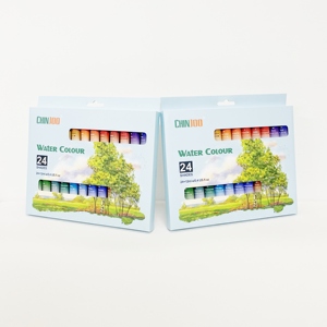 Fournitures artistiques, ensemble de peinture à l'<span class=keywords><strong>aquarelle</strong></span> professionnel personnalisé, 12 ml, 24 couleurs en tubes pour les enfants, les artistes, le dessin sur toile et sur papier - Product Image 1