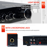 TNH AM-X108 taşınabilir masa Mini güç amplifikatörü ev Bluetooth USB SD kart ile RCA Hifi Karaoke disko Bar için 6.35mm giriş