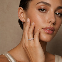 Bijoux en or en gros, bijoux de luxe pour femme, bagues polyvalentes, bagues en or véritable 14 carats, bagues en moissanite creuses