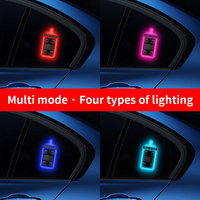 Luz Ambiental LED de Neón para Coche, Recargable por USB, con Energía Solar, en Forma de Botella de Leche, Decoración para Ventana