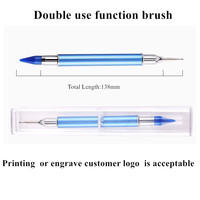 Stylo à ongles à double extrémité Rhinestones Diamond Pick up Wax Pen Nail Art Dotting Pen