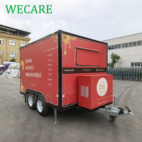 WECARE Remorque de concession mobile entièrement équipée pour bar à glaces, gelato, desserts, beignets, pâtisserie et restauration rapide, avec cuisine complète