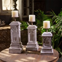 Offre Spéciale personnalisé ornement de noël décor de ferme à la main mariage bougeoirs en bois rustique pilier en bois bougeoir