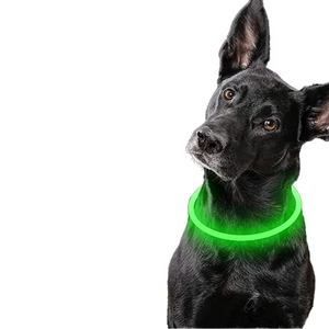 KDE Collar LED de Lujo Personalizado para Perro, Impermeable, Luz Intermitente, Nailon Reflectante con USB Tipo C, Ajustable, Recargable - Product Image 1