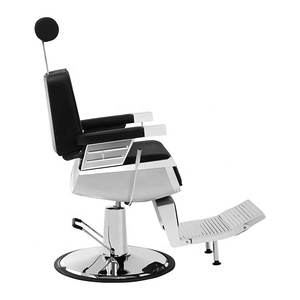 كرسي حلاقة بيلمونت الأسود العتيق لصالونات الشعر؛ كراسي حلاقة قابلة للإمالة وتعمل بالضغط الهيدروليكي معروضة للبيع؛ أثاث صالون عالي الجودة - Product Image 6