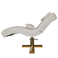 Table de spa esthétique incurvée moderne et portable, lit de lifting pour extensions de cils noir, fauteuil inclinable pliable, salon de coiffure, soin du visage électrique