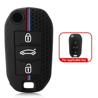 غطاء مفتاح قابل للطي من السيليكا جل بنمط خلية النحل لسيارات 208 و2008 و301 و308 و3008 وRCZ و508 و408 وبيرلينجو وC3 وC4