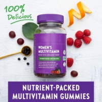 Gommes multivitaminées pour femmes - Nutrition quotidienne complète pour l'énergie et l'immunité, saveur de fruits rouges, 60 gommes