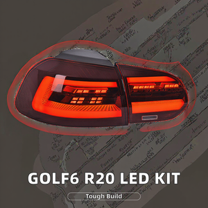 Luces Traseras LED para Golf6 R20 2009-2012, Accesorio de Estilo para Auto, GTS DRL, Señal Dinámica de Reversa, Rojo, Nuevo para Golf6 T - Product Image 5