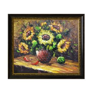 Peinture à l'huile personnalisée peinte à la main motifs de fleurs sur toile belle nature morte conception d'image - Product Image 4