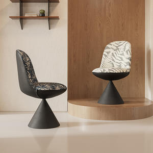 Fauteuil simple de style italien, fauteuil pivotant minimaliste, fauteuil de salon - Product Image 3