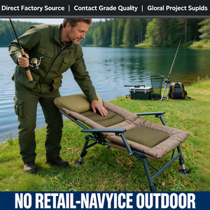 Silla de Pesca Plegable Resistente, Portátil y Ligera, Ajustable y Reclinable, con Reposabrazos, para Pesca de Carpas, Uso en Exteriores, Venta al Por Mayor - Product Image 2