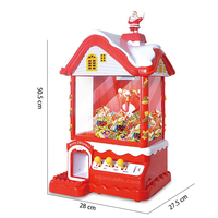 Distributeur automatique de jouets en peluche de Noël à pièces, mini machine à griffes, jeu de préhension de bonbons, cadeaux pour enfants pour Noël