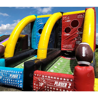 Grand jeu de lancer de ballon de football gonflable, jeu de carnaval, durable, sport de plein air, cible de lancer de ballon de football pour les fêtes et événements scolaires
