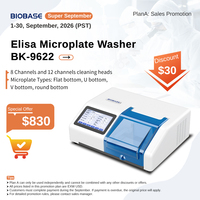 Laveur de microplaques ELISA BIOBASE CHINA BK-9622 à prix réduit, conception de rinçage par le bas à 96 puits pour un nettoyage complet des plaques en laboratoire