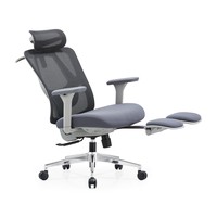 Chaise de bureau avec appui-tête réglable, repose-pieds rétractable et dossier inclinable pour les zones de repos au bureau à domicile