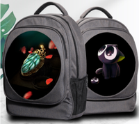 Sac à dos de marche avec ventilateur hologramme Sac à bandoulière holographique avec éclairage LED pour la publicité